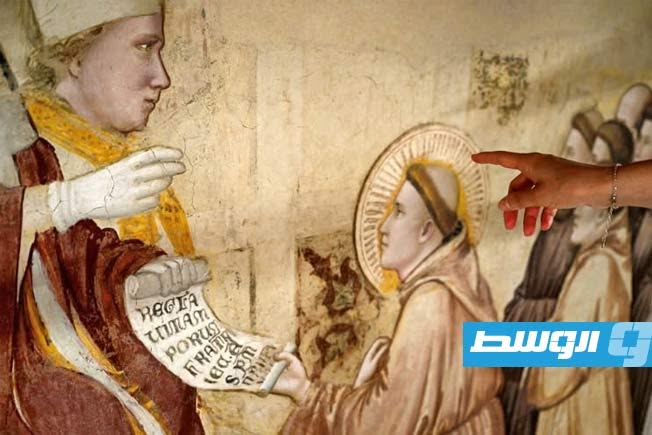 ترميم لوحات جدارية تجسد حياة القديس فرنسيس الأسيزي في إحدى كنائس فلورنسا